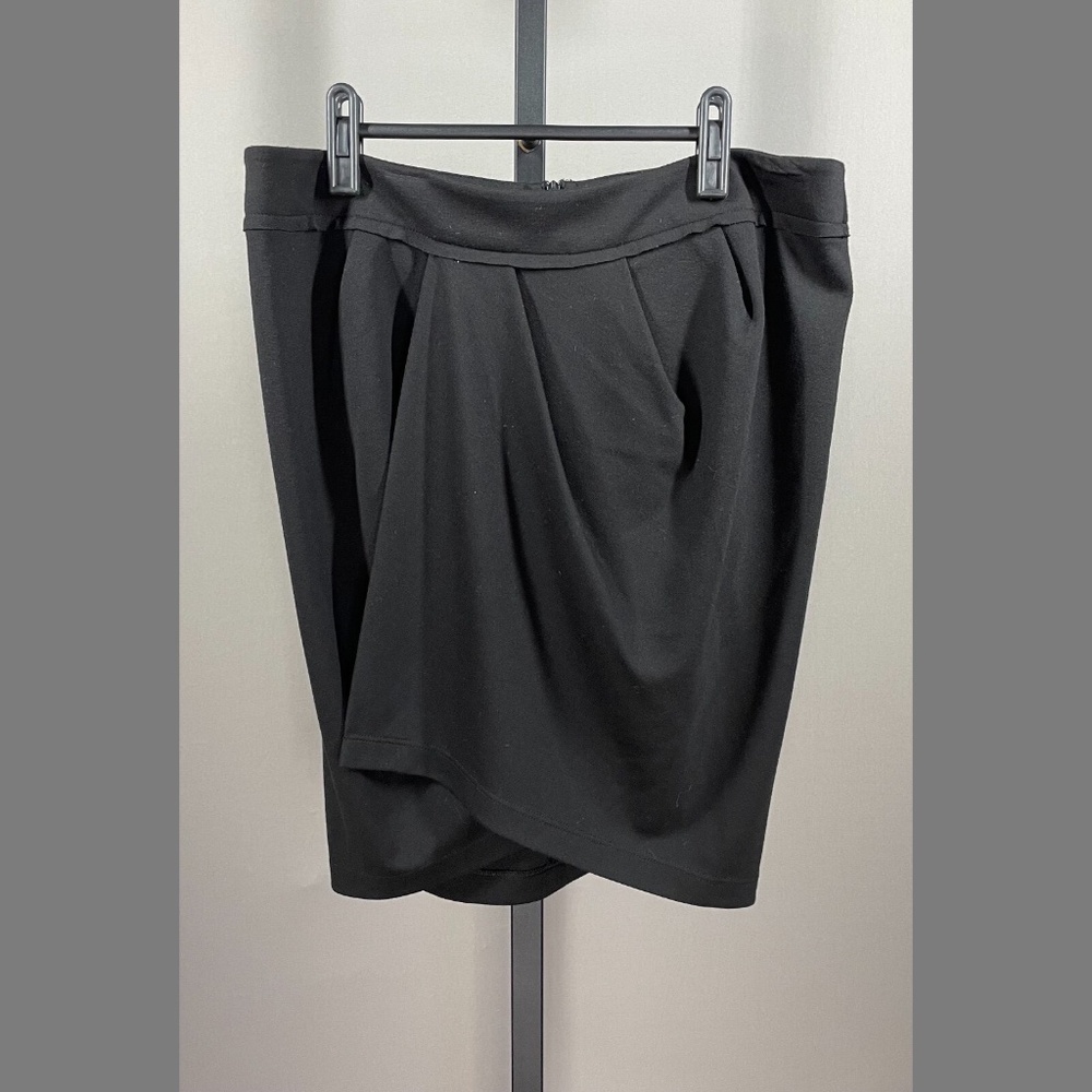 NEW Anthropologie Baraschi Skirt Womens 12 Black Faux Wrap boho vintage